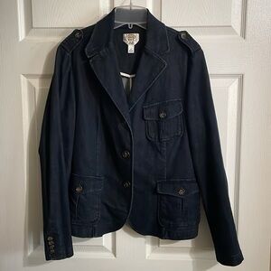 Talbots Dark Wash Denim Blazer